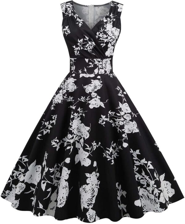 Floral Wrap V-Neck Party Dress