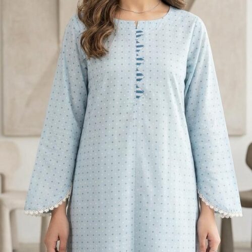 Azure Polka Grace – 2 Piece Casual Set