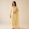 Butter Silk Essence – 3 Piece Butter Silk Suit in Butter Yellow