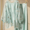 Pastel Blossom – 3 Piece Silk & Pure Organza Suit