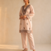 Pastel Grace Jacquard Co-Ord – 2 Piece Blush Jacquard Set