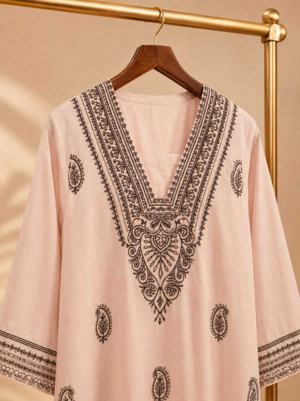 Pastel Grace Jacquard Co-Ord – 2 Piece Blush Jacquard Set