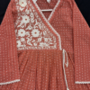 Peach Blossom – 1 Piece Floral Chiffon Frock