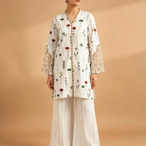 Botanical Bloom Set – 2 Piece Floral Cotton Suit