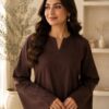 Mocha Haze – 2 Piece Wash & Wear Suit with Farshi Shalwar
